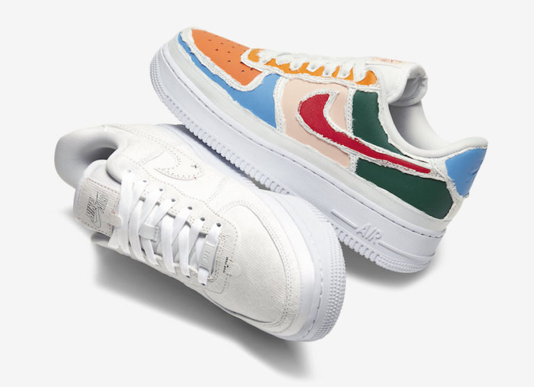 nike air force 1 with multicolor tear away uppers