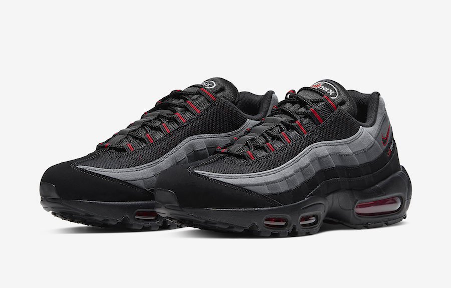 air max 95s black and red