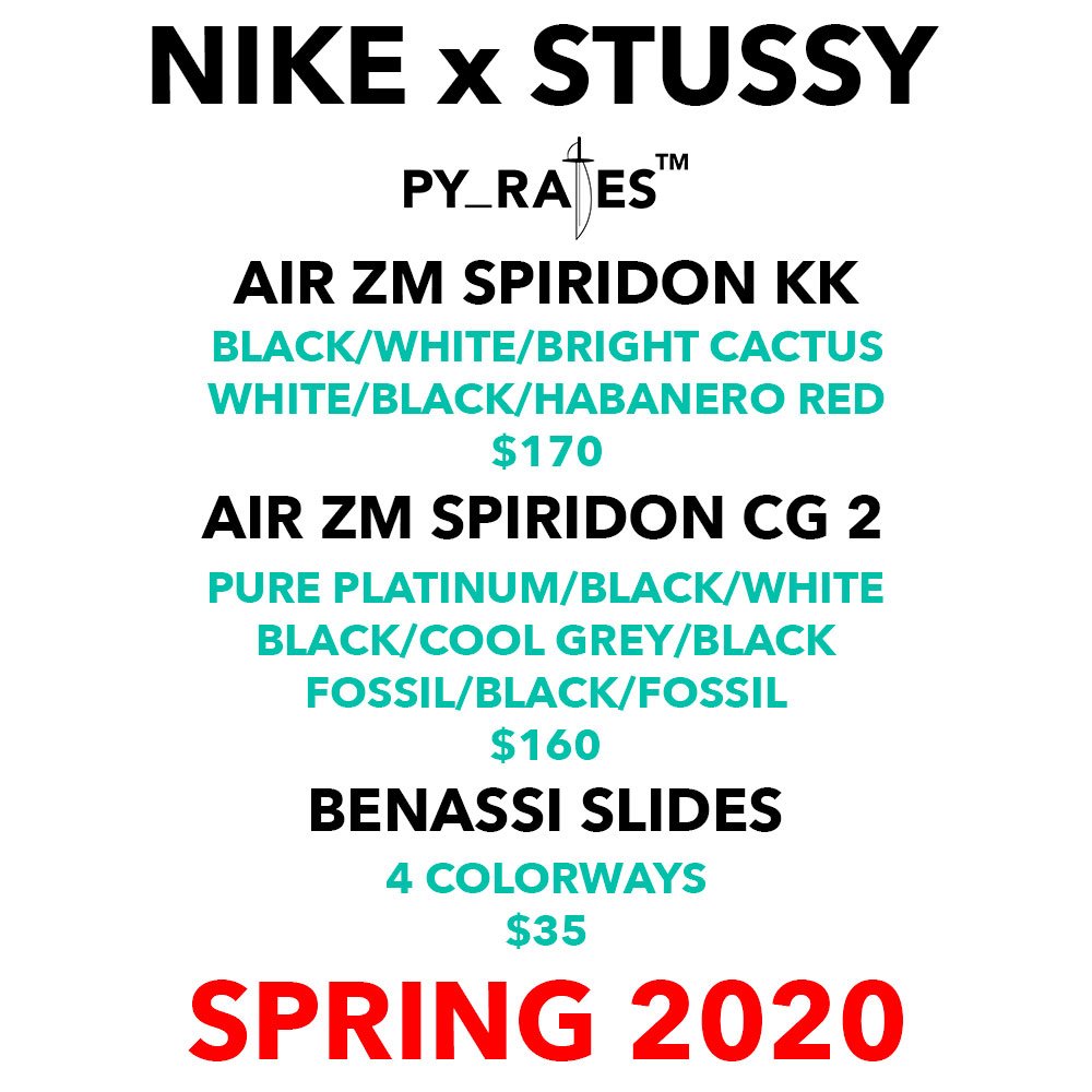 Stussy Nike Air Zoom Spiridon 2020 Release Date