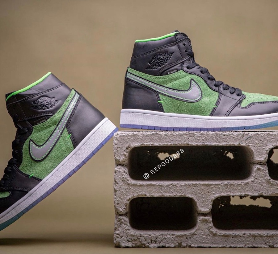 Air Jordan 1 High Zoom Black Green CK6637-002 Release Date