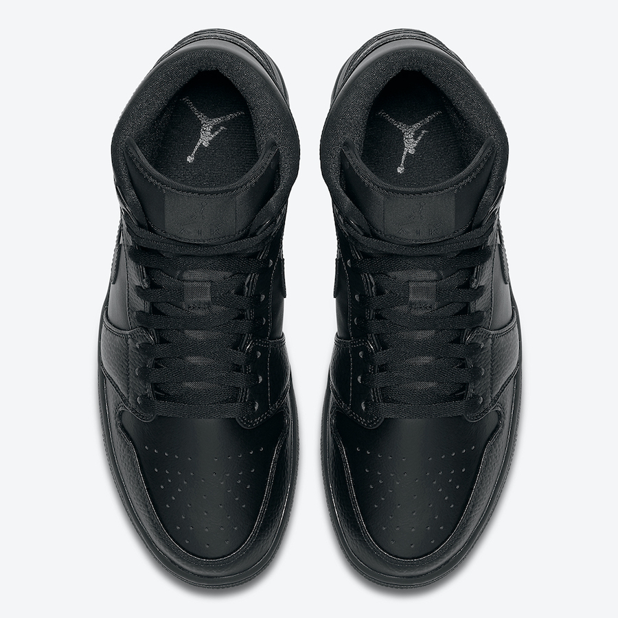 Air Jordan 1 Mid Triple Black 554724-091 Release Date