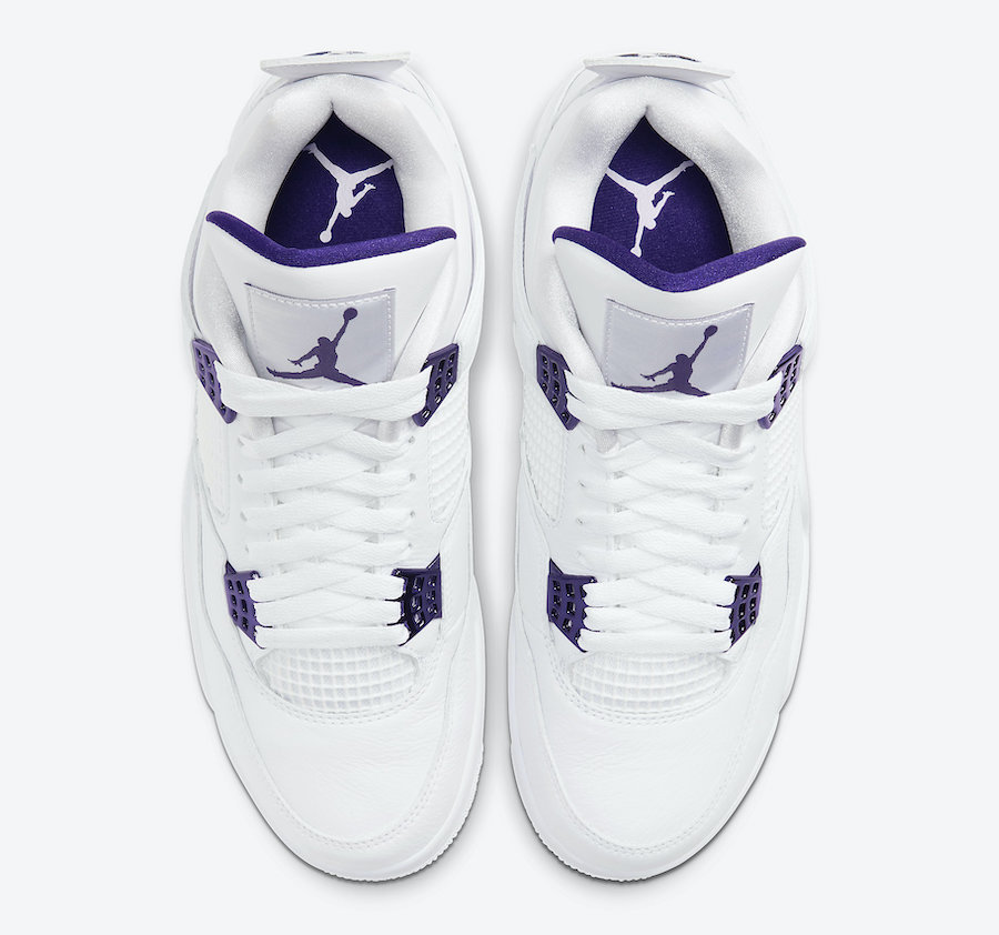 jordan retro 4 white and purple