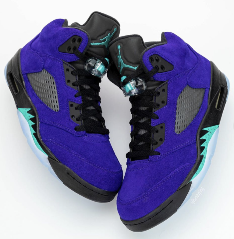 Air Jordan 5 Alternate Grape Ice Black Clear New Emerald 136027500