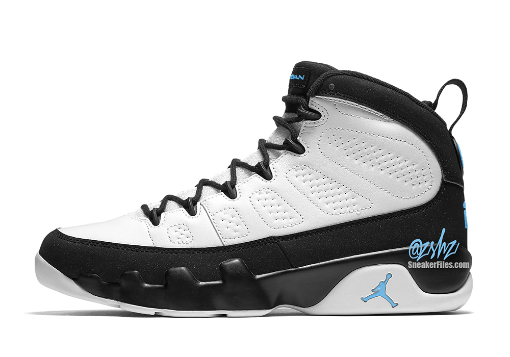 Air Jordan 9 White Black University Blue CT8019-140 Release Date