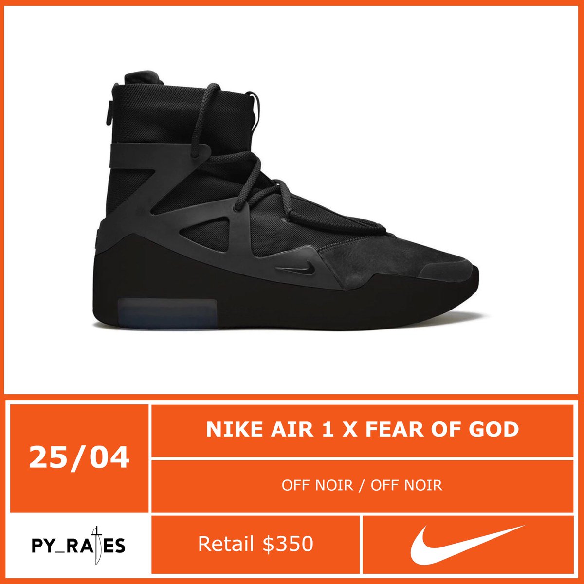 Nike Air Fear of God 1 Black