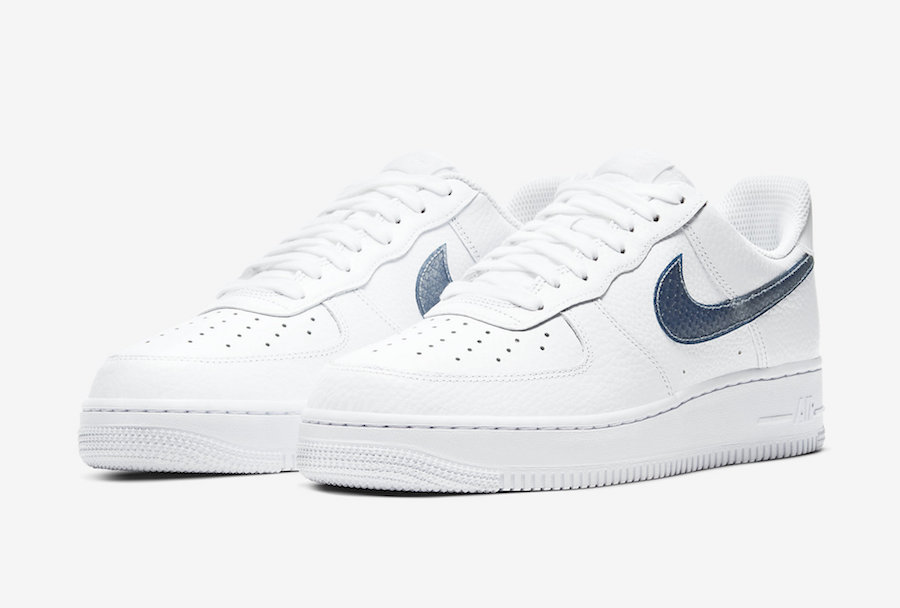 Nike Air Force 1 Low Blue Snakeskin CW7567-100 Release Date