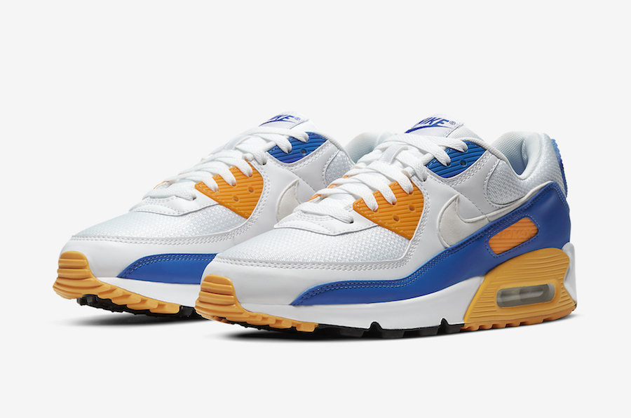 Nike Air Max 90 White Blue Yellow CT4352-101 Release Date