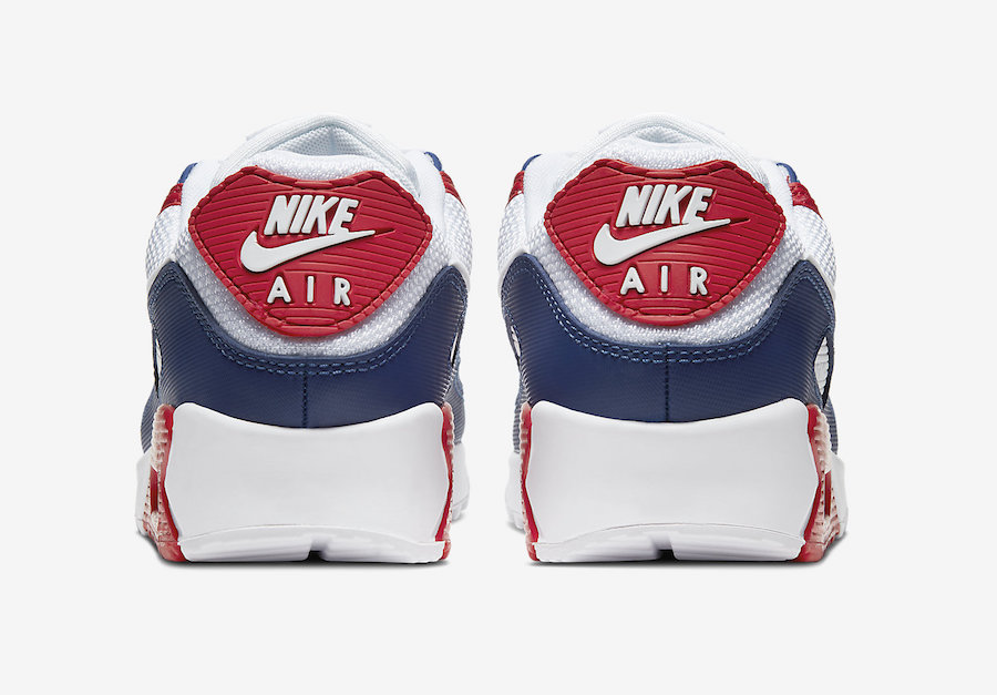 Nike Air Max 90 White Red Navy CW5456-100 Release Date