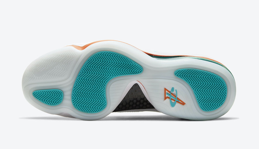 Nike Air Penny 5 V Miami Dolphins White 2020 CJ5396-100 Release Date - SBD