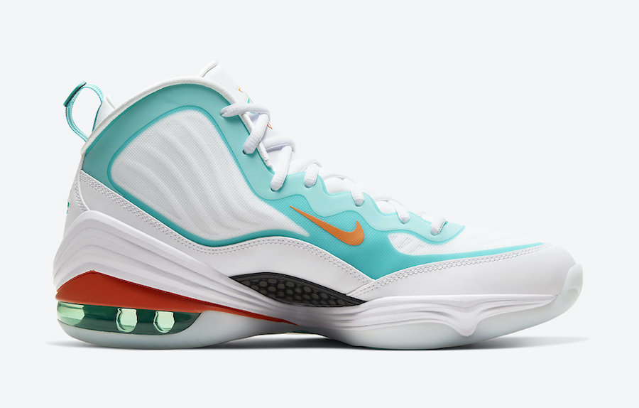 Nike Air Penny 5 V Miami Dolphins White 2020 CJ5396-100 Release Date