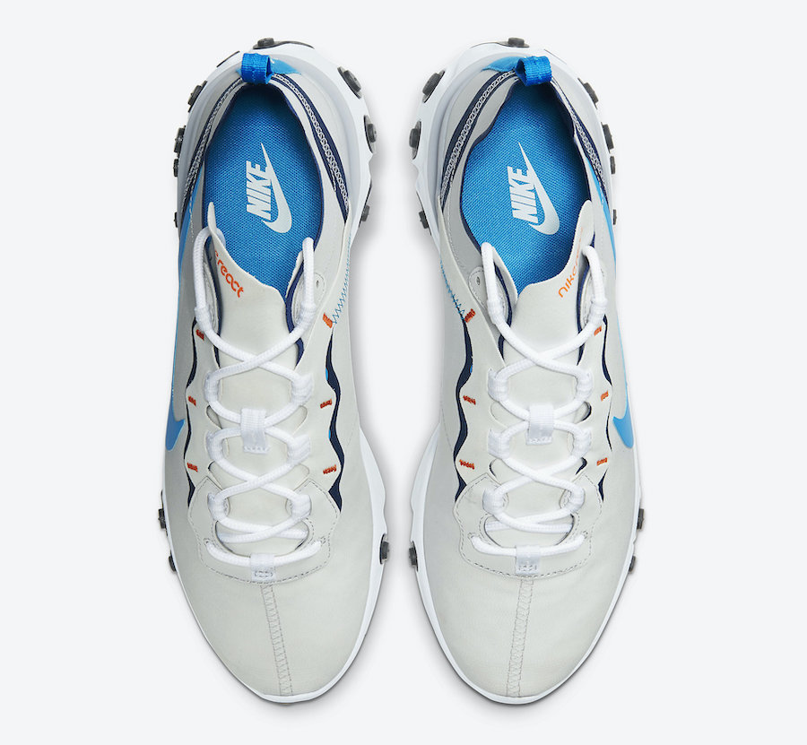 Nike React Element 55 Vast Grey Clear Blue CZ3595-041 Release Date
