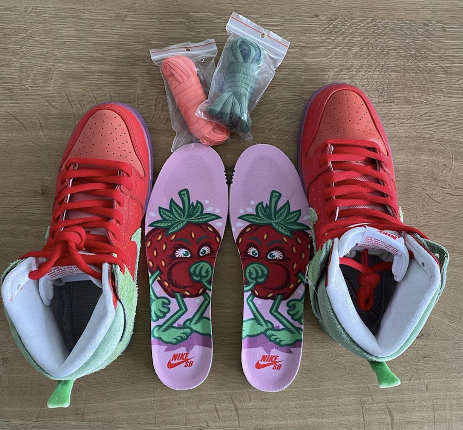 Nike SB Dunk High Strawberry Cough CW7093-600 Release Date