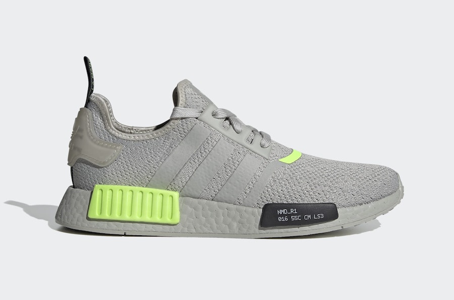 adidas NMD R1 Metal Grey Signal Green EH0044 Release Date
