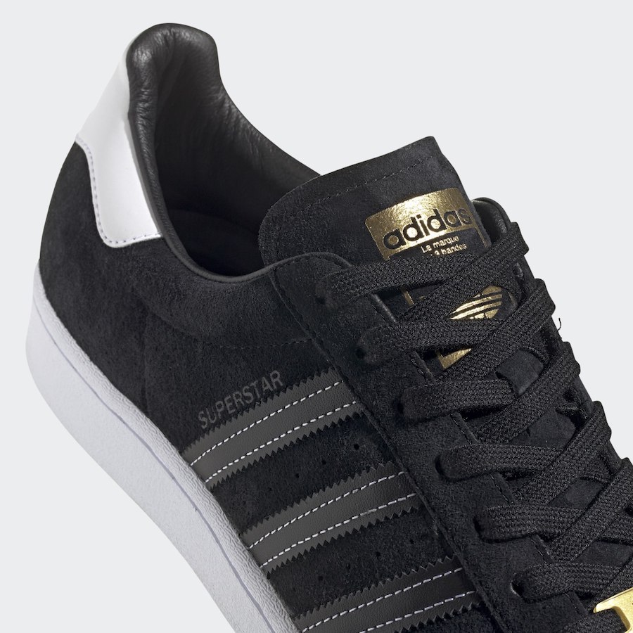 adidas Superstar Black White Gold EH1543 Release Date