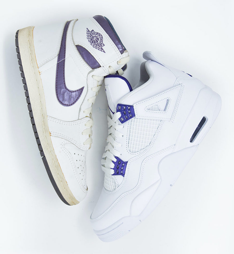 air jordan 1 white metallic purple