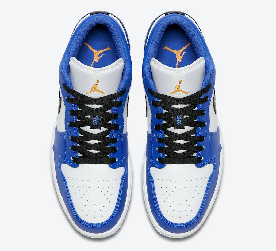 Blue and orange jordan cheap 1