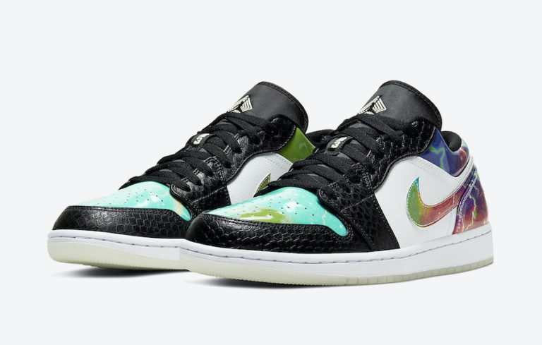 Air Jordan 1 Low Galaxy White Black Multi Color CW7309-090 - Sepsport