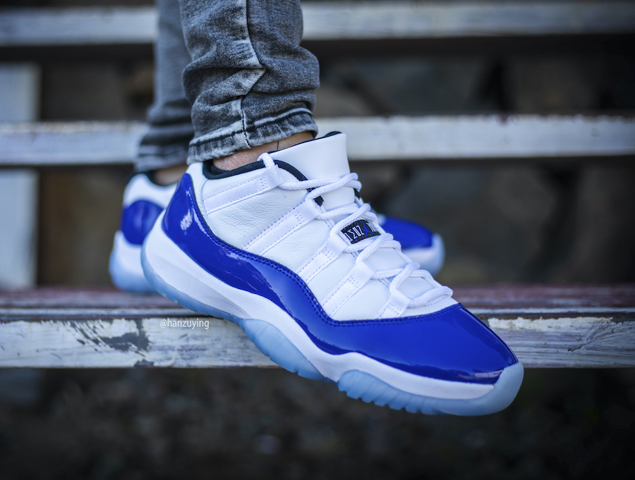 Toes Tree Investigation Air Jordan 11 Low WMNS Concord AH7860-100 Release Date - SBD