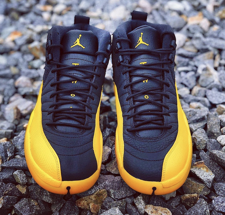 black and yellow jordans 12 release date