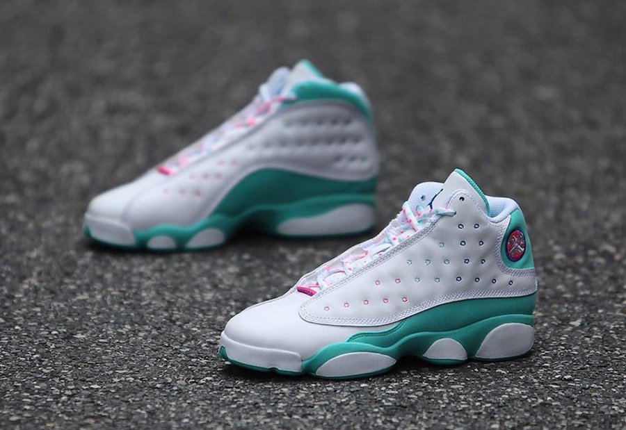 turquoise and white jordans