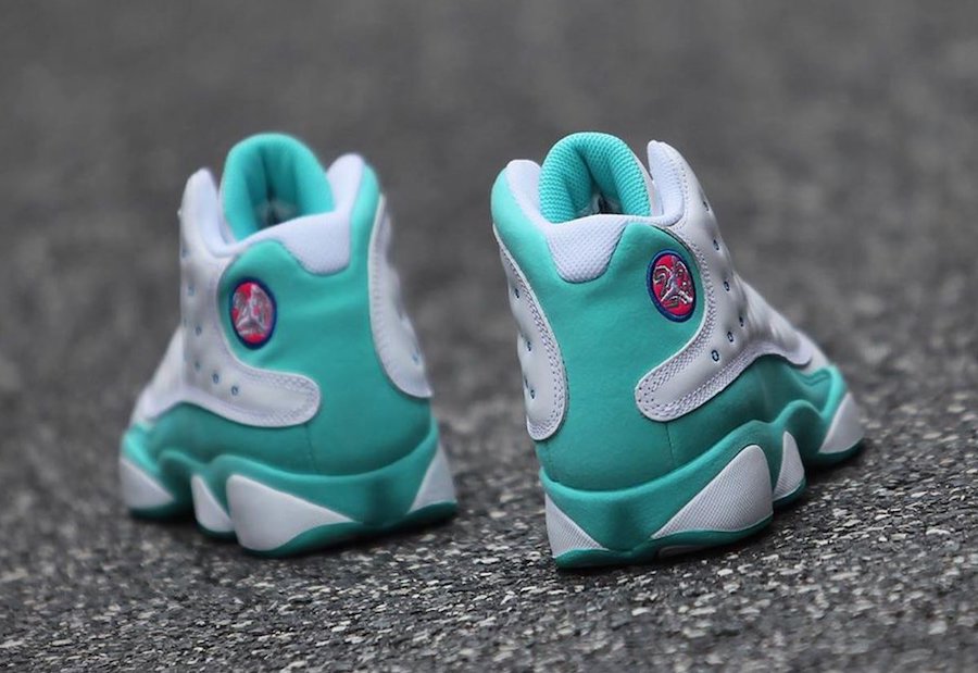 jordan 13 teal and pink