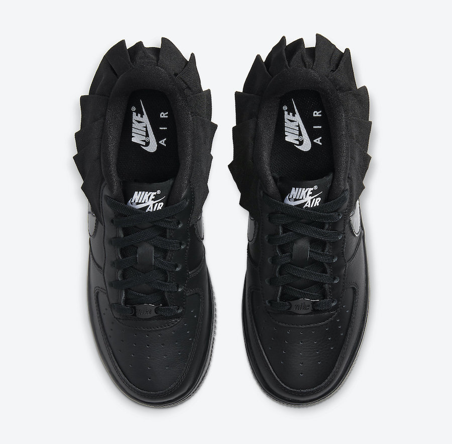 Nike Air Force 1 LV8 Ruffle Black CI2302-001 Release Date - SBD