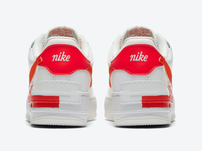 orange and white air force 1 shadow