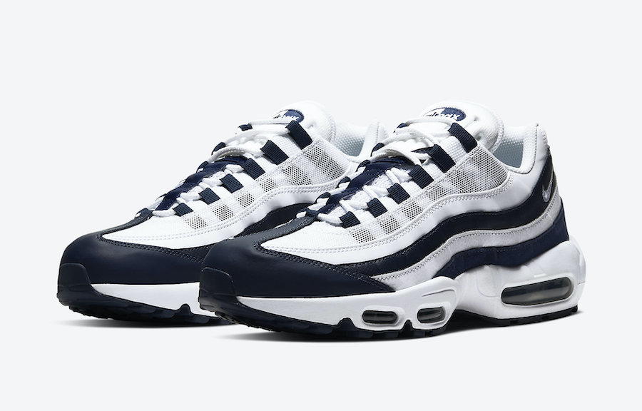 Nike Air Max 95 Essential White Midnight Navy CI3705-400 Release Date