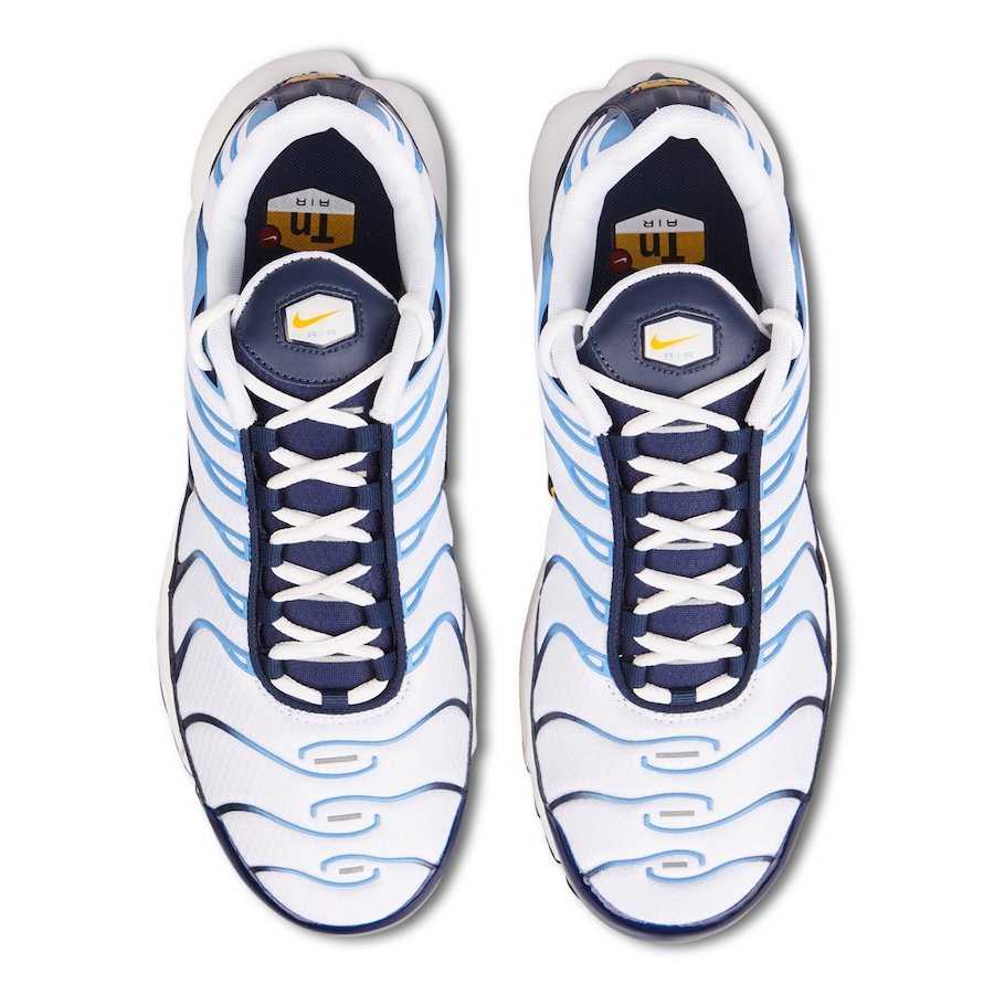 Nike Air Max Plus White Blue Gold CT1094-100 Release Date