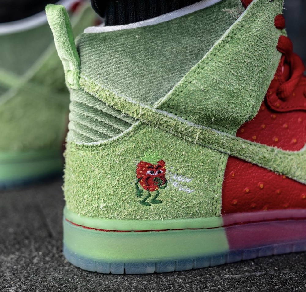 Nike SB Dunk High Strawberry Cough CW7093 600 Release Date On Feet 6