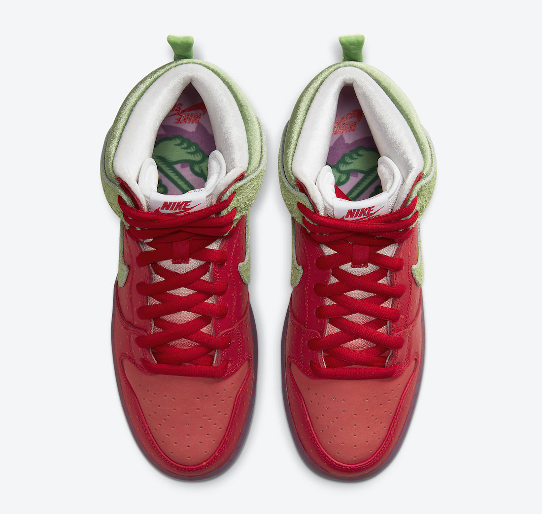 Nike SB Dunk High Strawberry Cough CW7093 600 Release Date Price 3