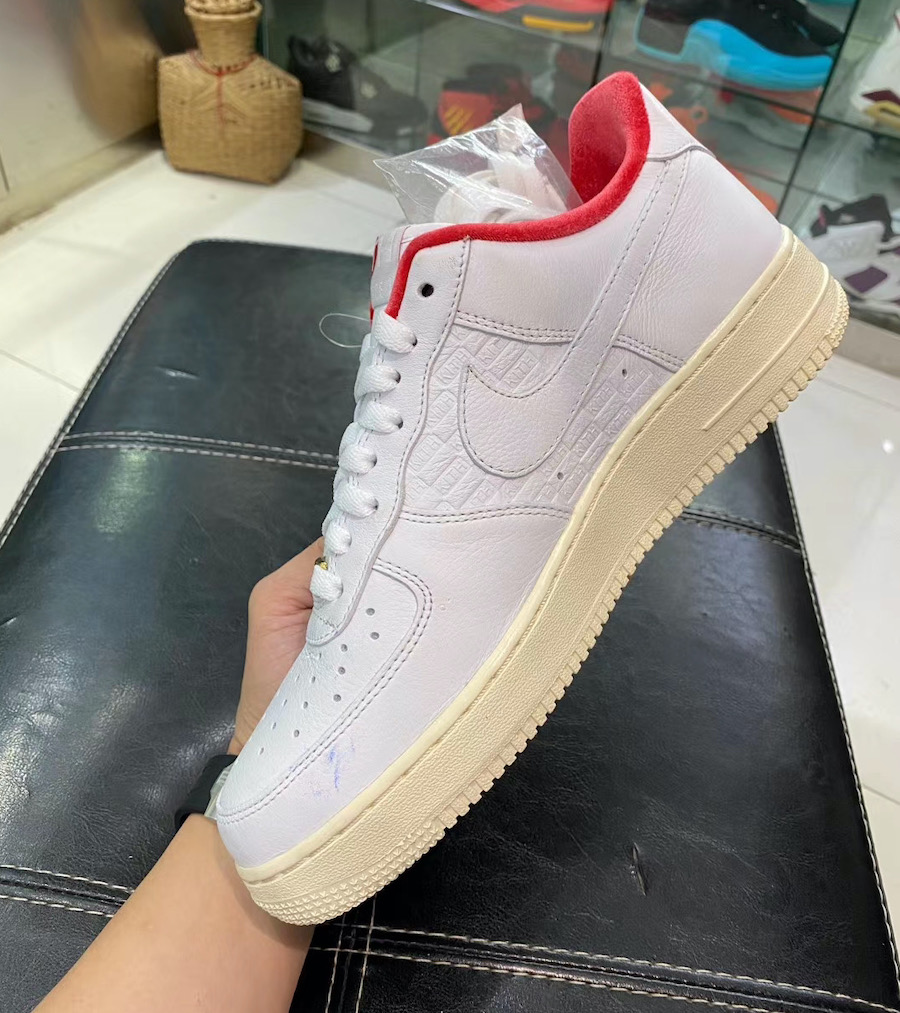 Kith Nike Air Force 1 Low Japan White University Red Metallic Gold CZ7926-100 Release Date