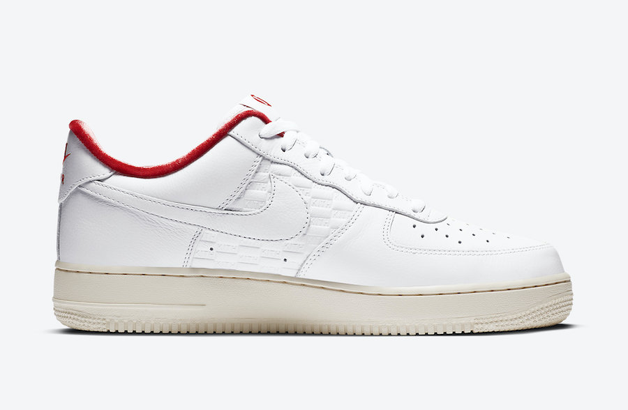 Kith Nike Air Force 1 Low White University Red Metallic Gold CZ7926-100 Release Date