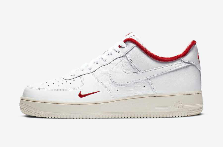 Kith Nike Air Force 1 Low White University Red Metallic Gold CZ7926-100 Release Date