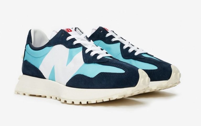 New Balance 327 Surfaces in Navy and Aqua | SBD