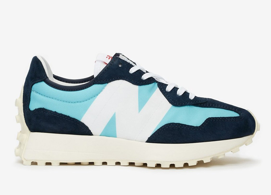 New Balance 327 Surfaces in Navy and Aqua | SBD