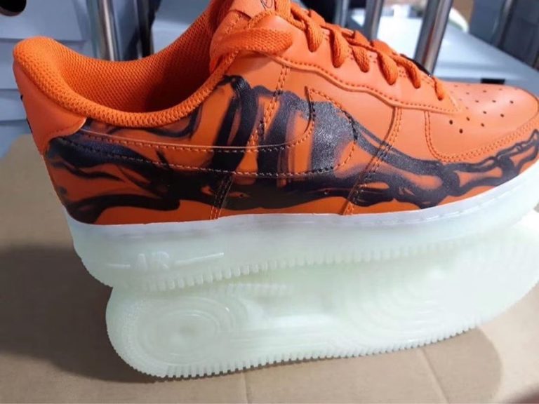 Nike Air Force 1 Skeleton Orange CU8067-800 Release Date - SBD