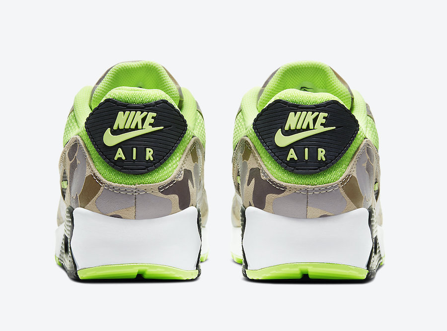 Nike Air Max 90 Ghost Gren Volt Duck Camo CW4039-300 Release Date