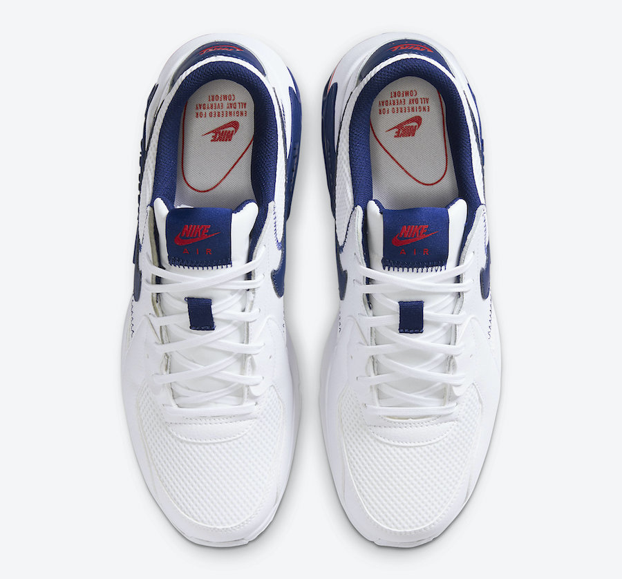 Nike Air Max Excee White Navy Blue Red CZ9168-100 Release Date