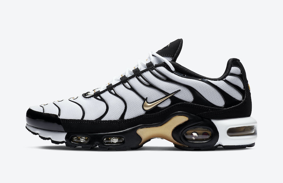 air max plus white and gold