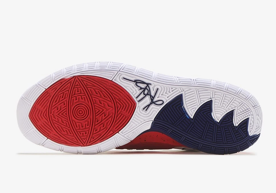 Nike Kyrie 6 USA White Navy Red BQ4630 102 Release Date 3