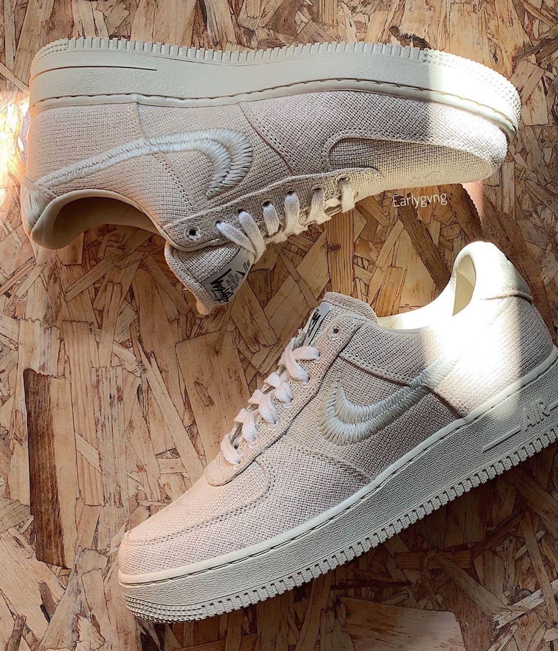 Stussy Nike Air Force 1 Low Fossil Stone Release Date First Look