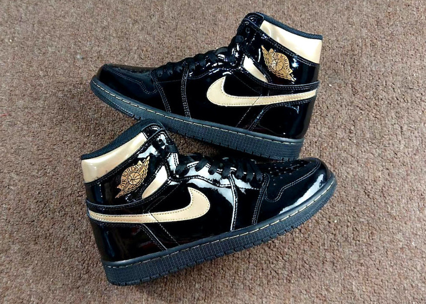 Air Jordan 1 Patent Black Gold 555088-032 Air Jordan 1 Patent Black Gold 555088-032 Release Date