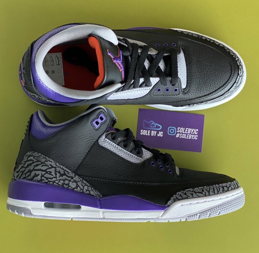 Air Jordan 3 Court Purple Suns CT8532-050 Release Date Pricing