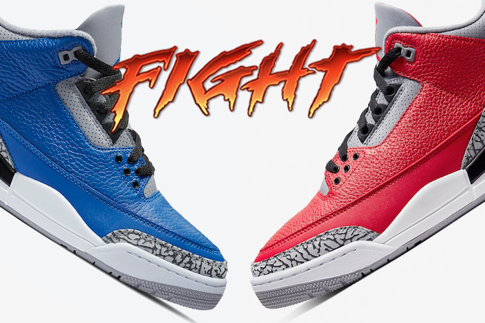 jordan 3s red and blue