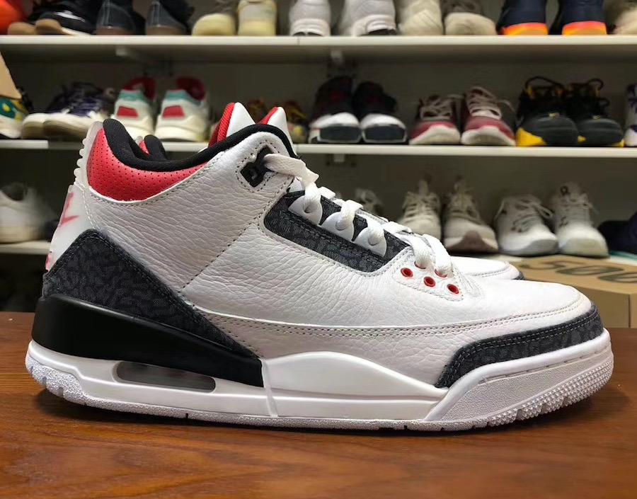 jordan 3 white fire red black