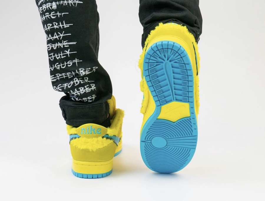 Grateful Dead Nike SB Dunk Low Yellow Bear CJ5378-700 Release Date On-Feet