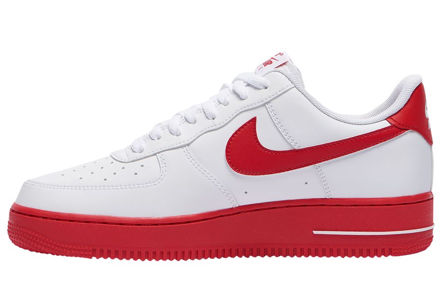 white air forces with red bottoms