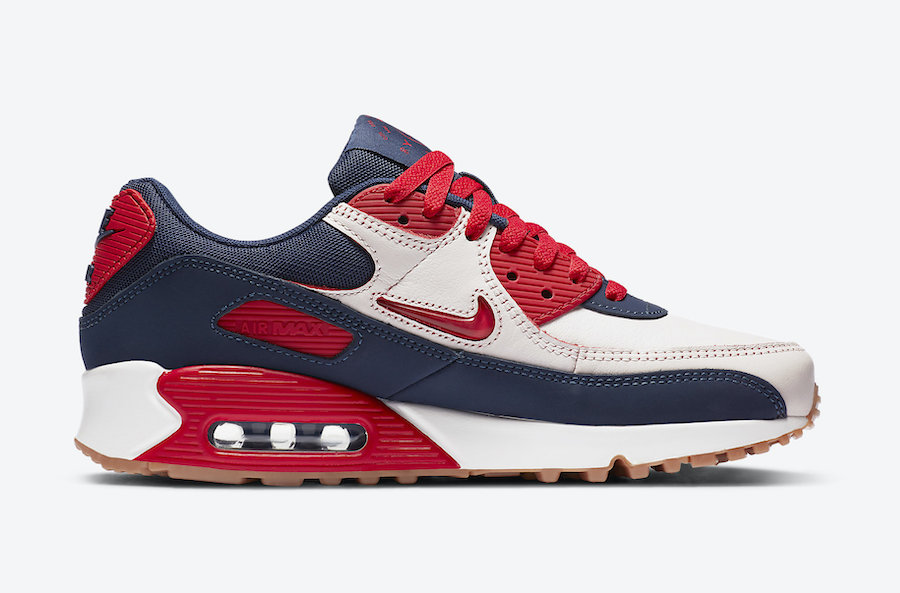Nike Air Max 90 Home Away Sail University Red CJ0611-101 Release Date