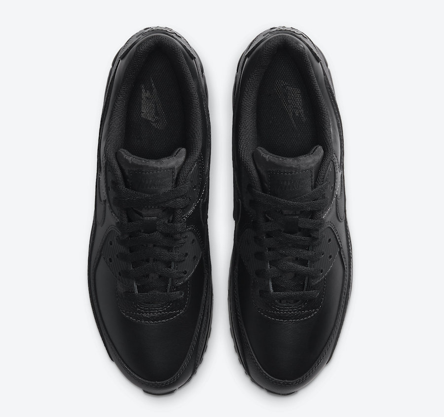 Nike Air Max 90 Leather Triple Black CZ5594-001 Release Date - SBD
